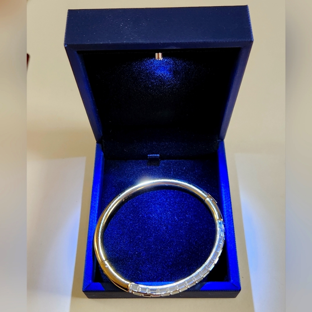 Swarovski Gold and Crystal Bangle Bracelet